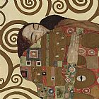 Gustav Klimt Canvas Paintings - The Embrace (detail_ square)